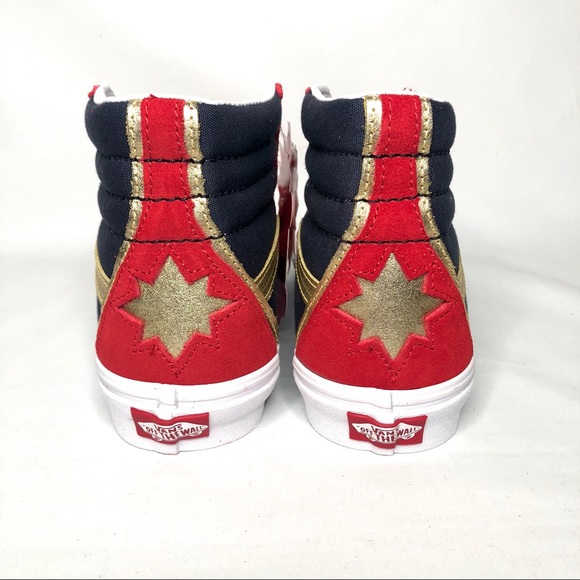 VANS SK8-Hi Marvel Captain Marvel Hi Top Shoes - Picture 6 of 8